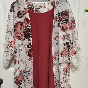 Wallflower Red and Floral Dress